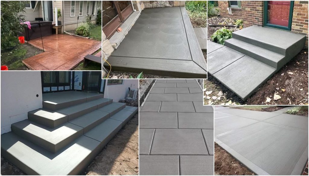 Concrete steps and patio work completed by Cornerstone Concrete
