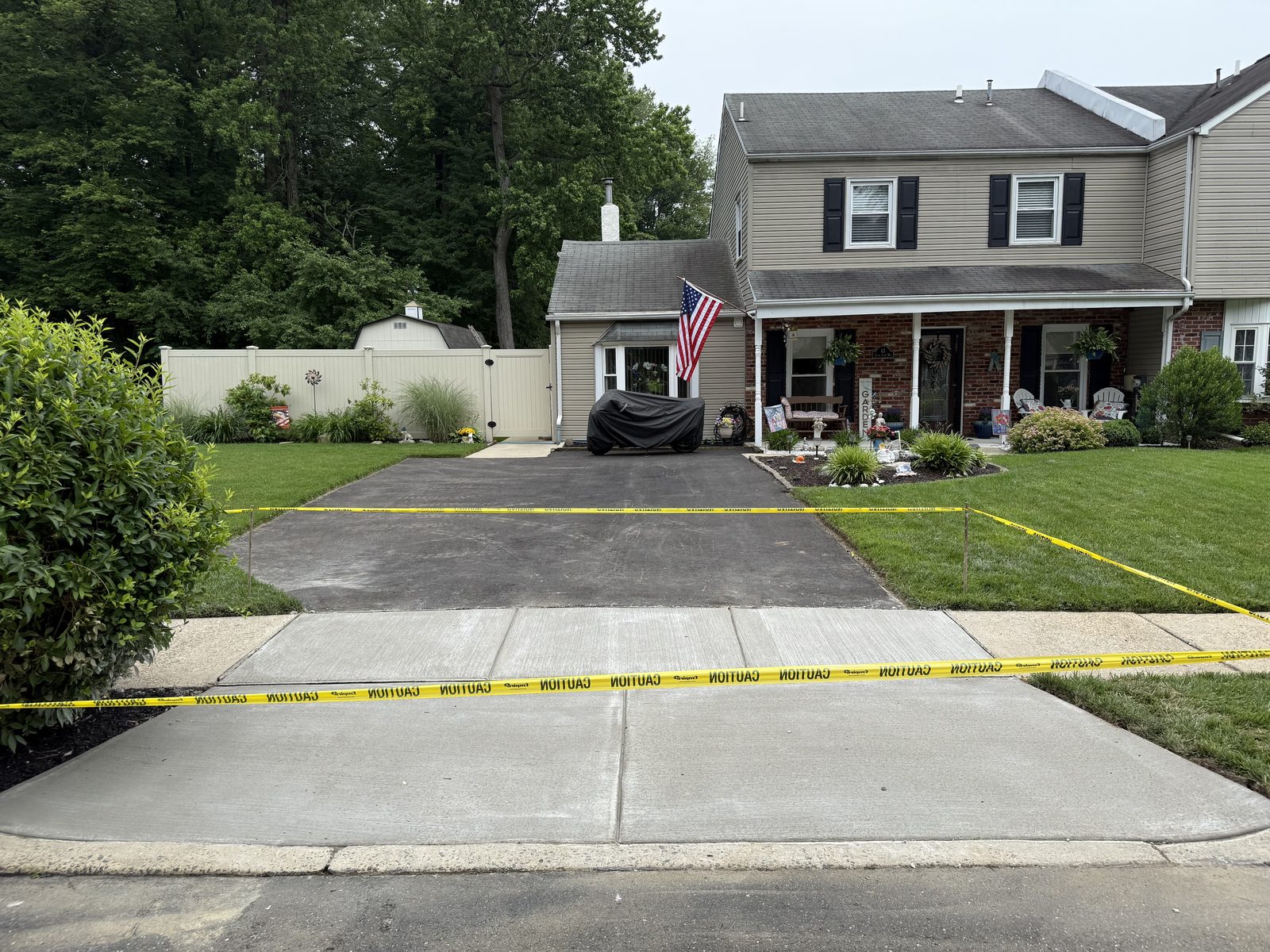 Replacement concrete sidewalk along a residential street frontage